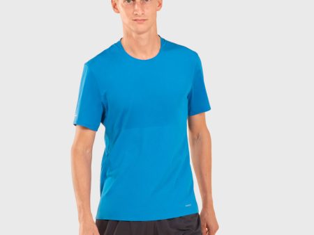 MEN S PERF SHORT-SLEEVED TRAIL RUNNING T-SHIRT - BLUE Supply