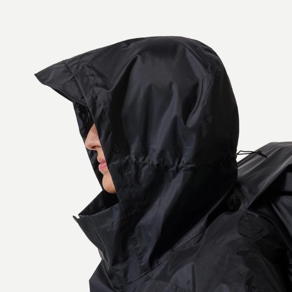 Hiking Rain Poncho 60L - MT500 Black on Sale