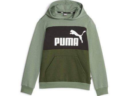 Puma ESS Block Boy s Hoodie FL - Eucalyptus on Sale