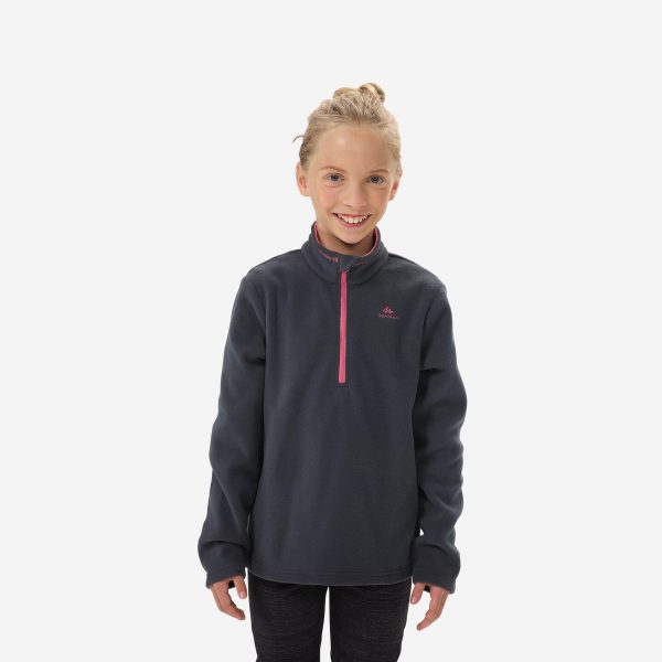 Kids’ Hiking Fleece - MH100 Aged 7-15 - Dark Grey Online Hot Sale