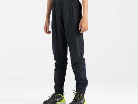 Kids  KIPRUN DRY+ Running Trousers with Zip - black blue Hot on Sale