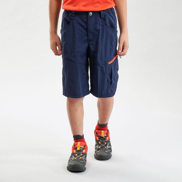 MH500 Kids’ Hiking Shorts Ages 7-15 - Navy Cheap