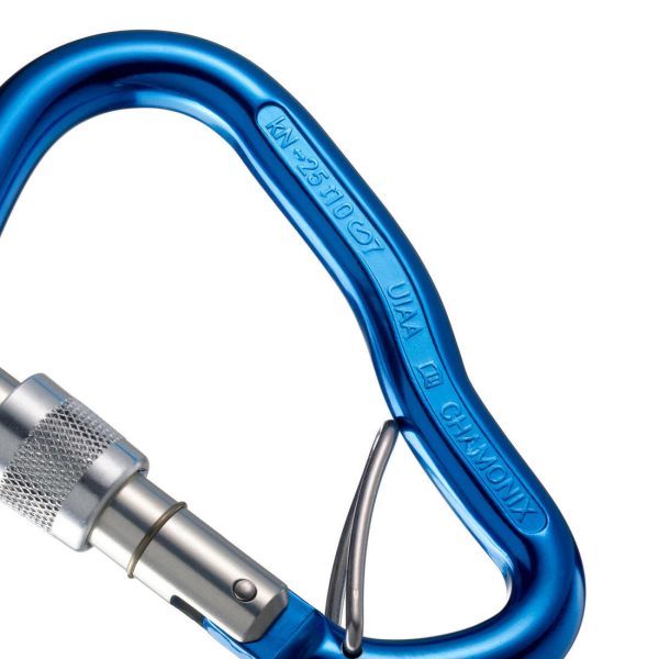 Climbing & Mountaineering Screwgate HMS Carabiner BLC - Goliath Secure Blue For Sale