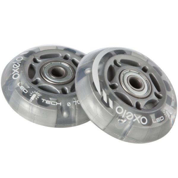 Oxelo Light-up Kids Inline Skate Wheels - 70mm - 2-pack For Discount