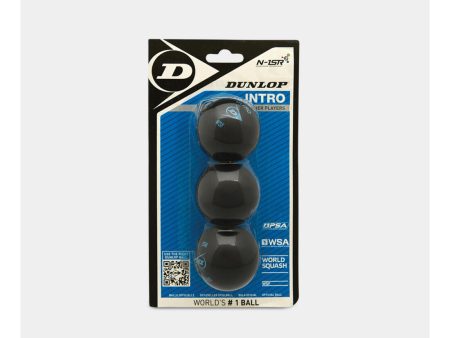 Dunlop Intro Squash Ball 3-Pack - Blue Dot Online