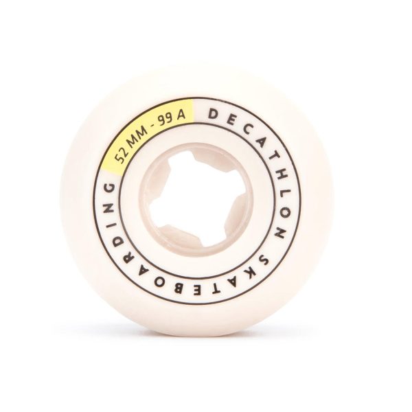 99A Conical Skateboard Wheels 52mm 4-Pack - Ivory Fashion