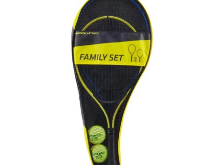 Duo Family Tennis Set - 2 Racquets + 2 Balls + 1 Bag on Sale