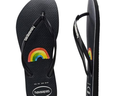 Havaianas Slim Rainbow Black White Online Sale