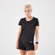 Women s Kiprun Run 100 running T-shirt - black Sale