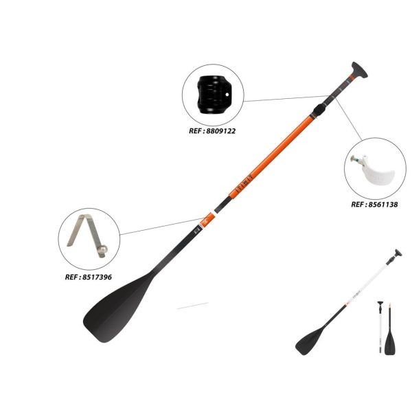 SUP Paddle Collapsible Adjustable Carbon Shaft 170-210 cm - 500 Online