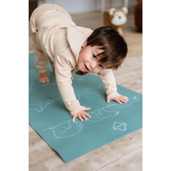 Kid s Yoga Mat - 150x60x5mm - Khaki Bear Online Hot Sale