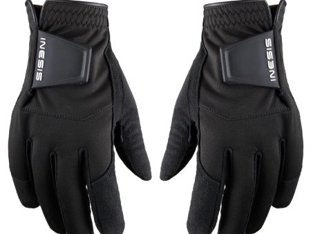 Men s golf pair of rain gloves RW black Online Hot Sale