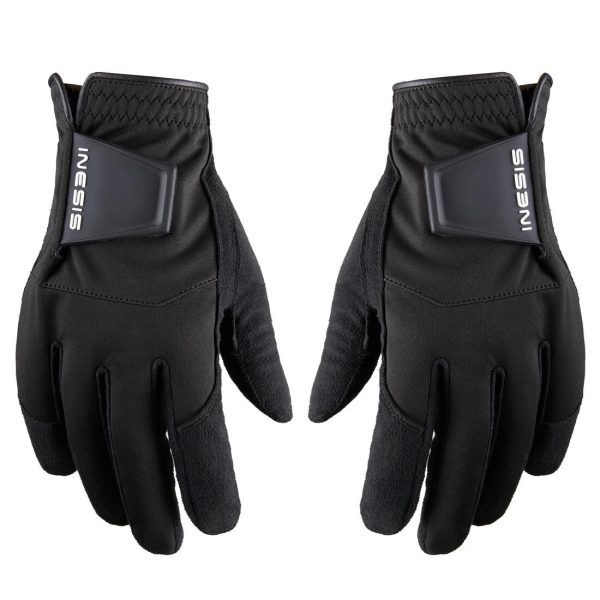 Men s golf pair of rain gloves RW black Online Hot Sale