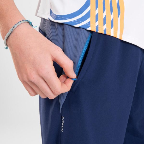 Kids Running Trousers w  Zip - Kiprun Dry+ Navy Online Sale