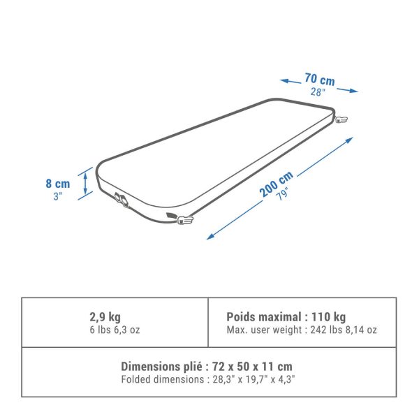 Self Inflating Camping Mattress 1 Person - Ultim Comfort Fashion