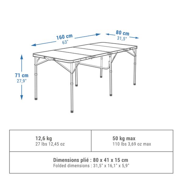 Large Folding Camping Table 6-8 Person on Sale