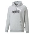 Puma ESS+ 2 Col Big Logo Men s Hoodie FL - Light Grey For Discount