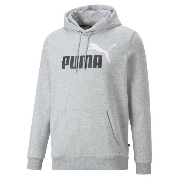 Puma ESS+ 2 Col Big Logo Men s Hoodie FL - Light Grey For Discount