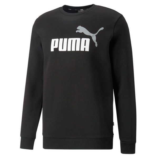 Puma ESS+ 2 Col Big Logo Crew Men s Sweater FL - Black Cheap