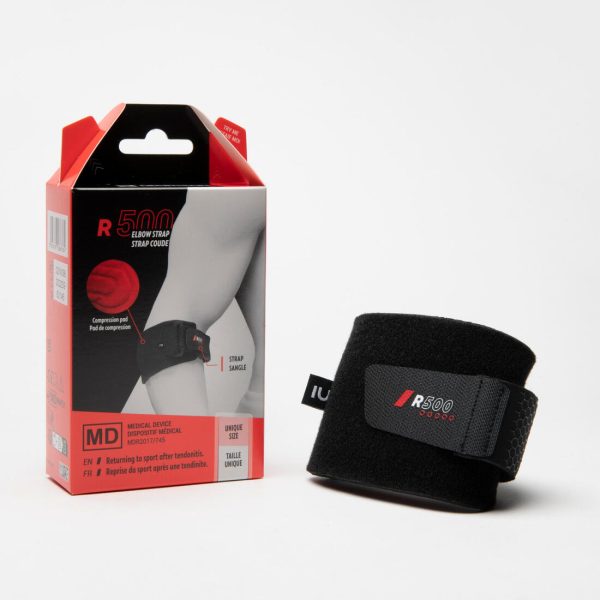 Adult Left Right Elbow Strap R500 - Black Online Hot Sale