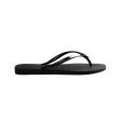 Havaianas Slim Rubber Logo Black White Thongs, UK2.5-3 EU35-36 Sale