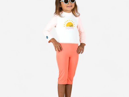 Baby   Kids  Swimming Long Sleeve UV-Protection Suit - Pink Print Online Sale