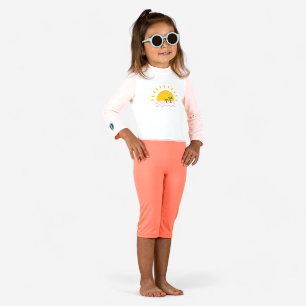 Baby   Kids  Swimming Long Sleeve UV-Protection Suit - Pink Print Online Sale