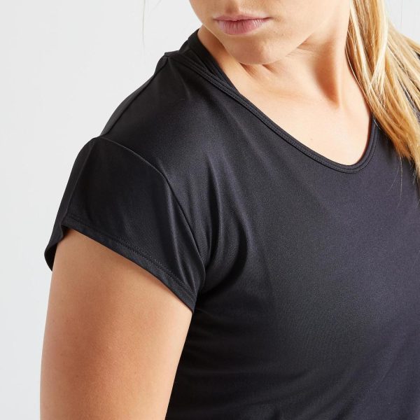 100 Women s Cardio Fitness T-Shirt on Sale