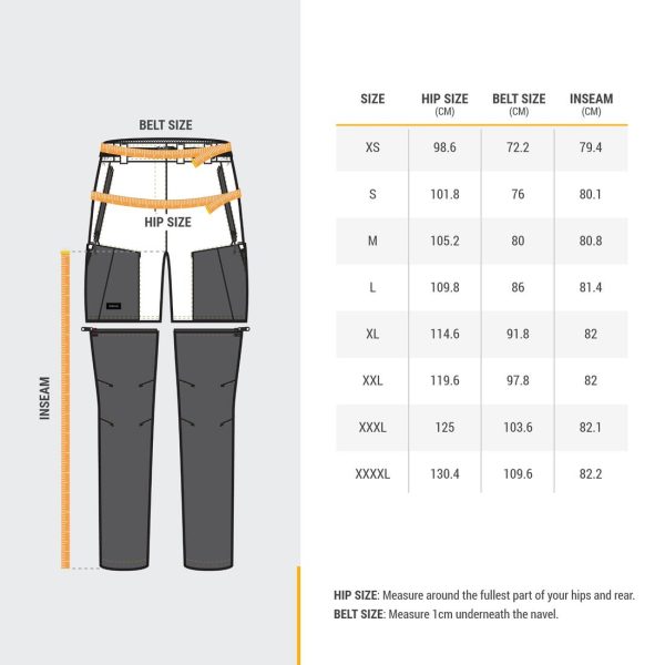 Women s Mountain Trekking Trousers 2-in-1 Zip-Off -MT500 For Cheap