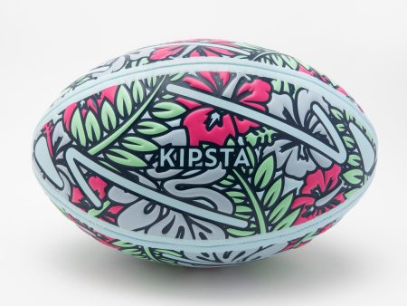 Size 3 Beach Rugby Ball - Tiki Green Pink Blue Sale