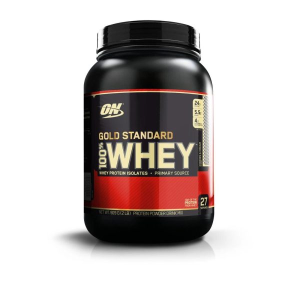 Optimum Nutrition 909g Gold Standard 100% Whey Protein Powder Cookies & Cream Cheap