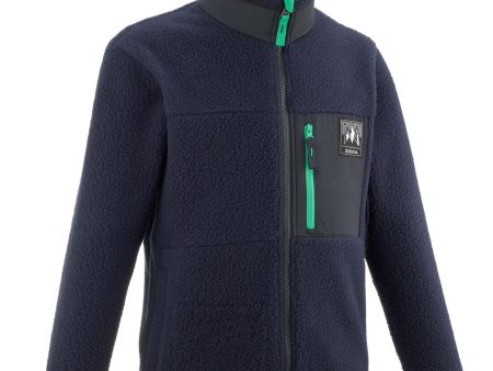 Kids Hiking Fleece Jacket Warm Age 7-15 - MH500 Navy Blue Supply