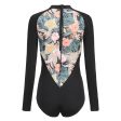 Women s One-piece Swimsuit Long-sleeved - Jane Glory Black Discount