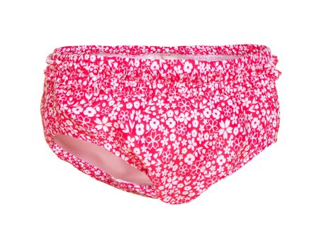 Baby Washable Swim Nappy Briefs - Pink Flower Print For Cheap