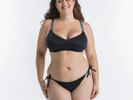 Swimsuit Top w  Comfortable Fabric Underwire - Astrid Balconette Black Online Hot Sale