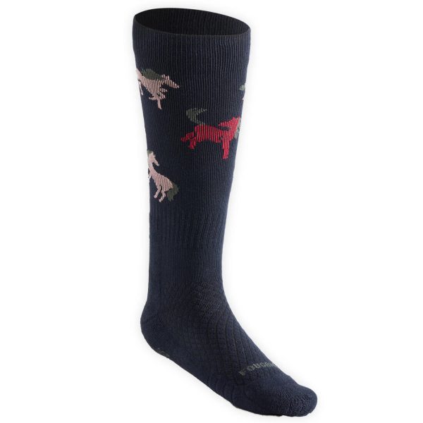 Kids  Riding Socks SKS 500 - Navy Pink Pony Print Online