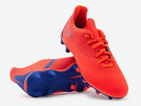 Kipsta Viralto I FG Kid s Soccer Boots - Dry Ground - Laced - Orange Blue on Sale