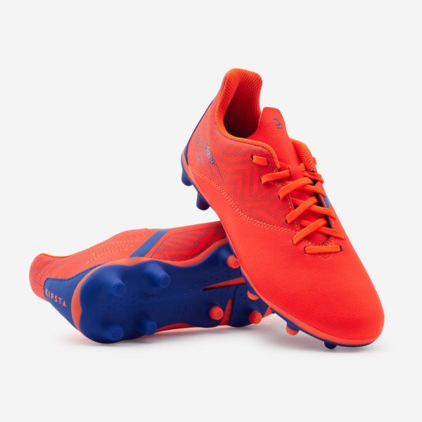 Kipsta Viralto I FG Kid s Soccer Boots - Dry Ground - Laced - Orange Blue on Sale