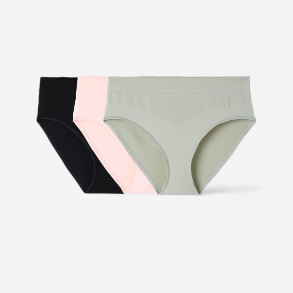 Women s Seamless Knickers Tri-Pack - Black Quartz Sage Grey Discount