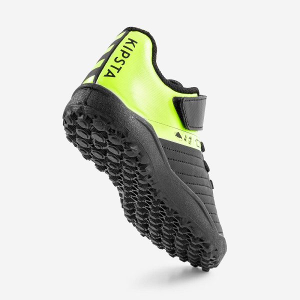 Kipsta 100 Easy Kid s Soccer Boots - Turf - Rip-Tab - Black Yellow Sale