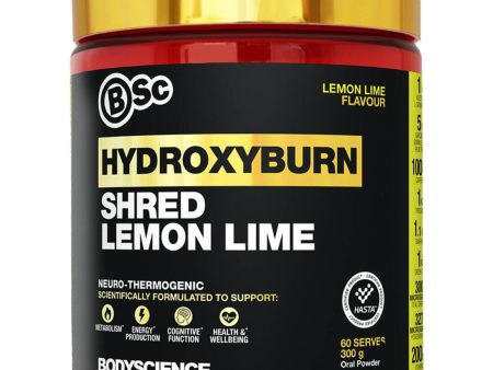 HydroxyBurn Shred 300g Lemon Lime For Discount