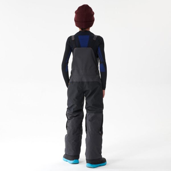 Bib 500 Boy s Durable Snowboard Salopettes - Waterproof - Black Online Hot Sale