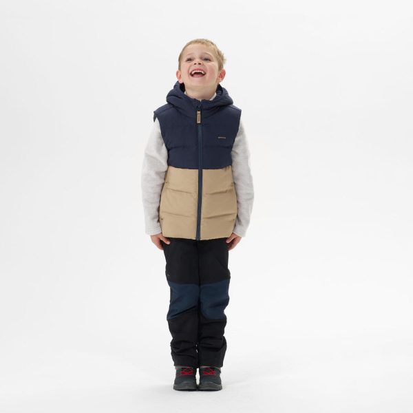 Kid s Padded Hiking Gilet Age 2-6 - Beige Blue For Sale