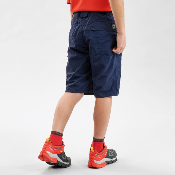 MH500 Kids’ Hiking Shorts Ages 7-15 - Navy Cheap