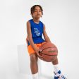 Kids  Sleeveless Basketball Jersey T500 - Blue Supply