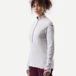 Women’s Mountain Trek T-Shirt Long-sleeved w  Zipped Collar Merino Wool - MT900 Discount