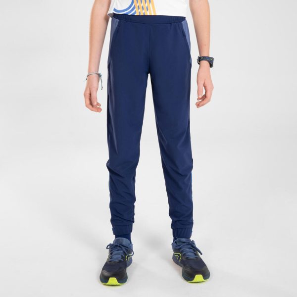 Kids Running Trousers w  Zip - Kiprun Dry+ Navy Online Sale