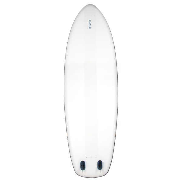 Inflatable Stand-up Paddle Board (Over 80kg) Compact 10ft - White Blue - 100 Supply