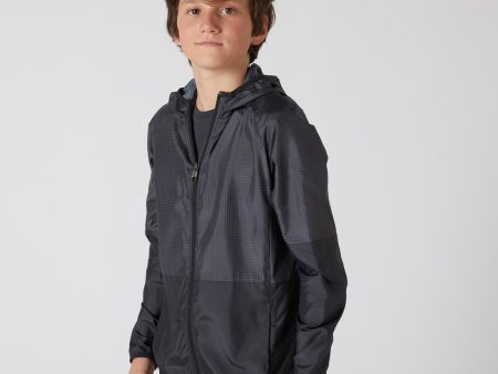 Kids  Ultra-Lightweight Compact Breathable Jacket - Black Print Online Hot Sale