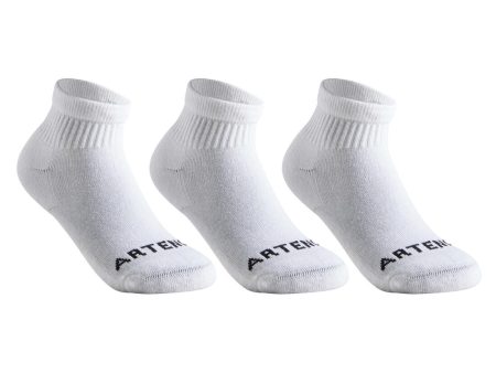 Kid s Racquet Sports Socks Mid 3-pack - RS 100 Online